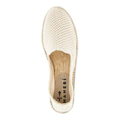 Manebi Flat Net Espadrilles Cream Net