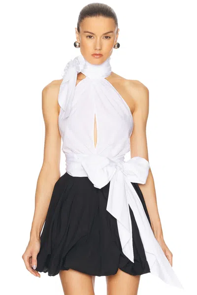 Alexandre Vauthier Poplin Sleevess Blouse