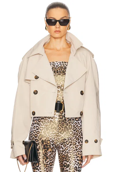 Alexandre Vauthier Taffeta Short Trench Coat