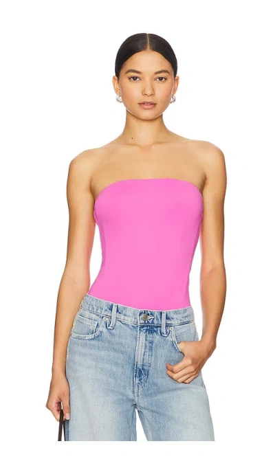 Good American Womens Corset Scuba Stretch-woven Bodysuit Berry Sorbet010 In Pink