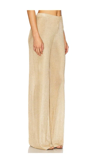 Ser.o.ya Sheldon Metallic-knit Trousers In Gold
