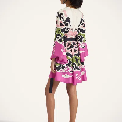 La Doublej Magnifico Printed Silk Twill Minidress In Multi