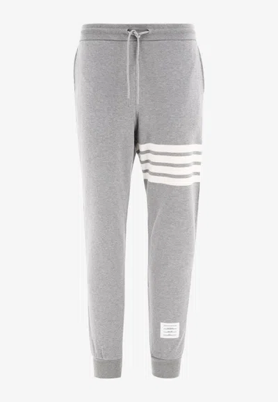 Thom Browne Jogger Trousers 4 Bar In Grey