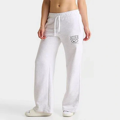Nike Club Fleece Retro Logo Wide Leg Sweatpants