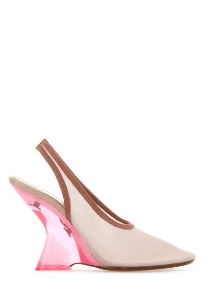 Shop Dries Van Noten Scarpe Con Tacco In Rete Rosa  Donna