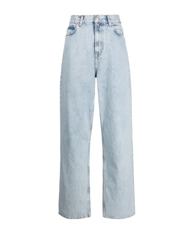 Wardrobe.nyc Women's Low Rise Denim Jeans In Blue