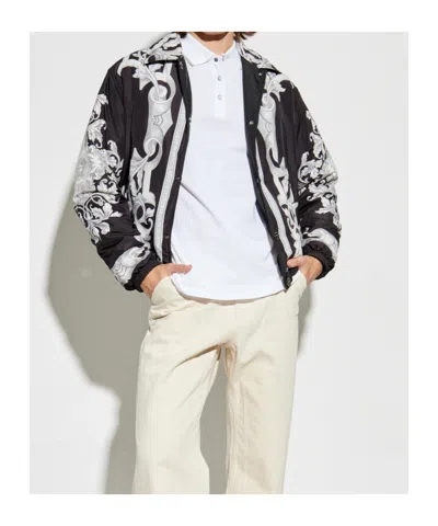 Versace Printed Drawstring Hem Jacket