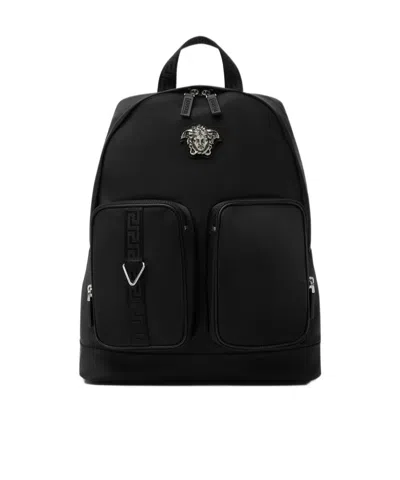 Versace La Medusa Backpack In Black