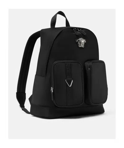 Versace La Medusa Backpack In Black