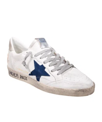 Golden Goose Ballstar Nappa Upper Toe And Spur Suede Star Leather Heel Sneakers Beige In White