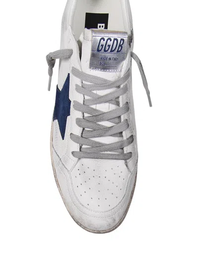 Golden Goose Ballstar Nappa Upper Toe And Spur Suede Star Leather Heel Sneakers Beige In White