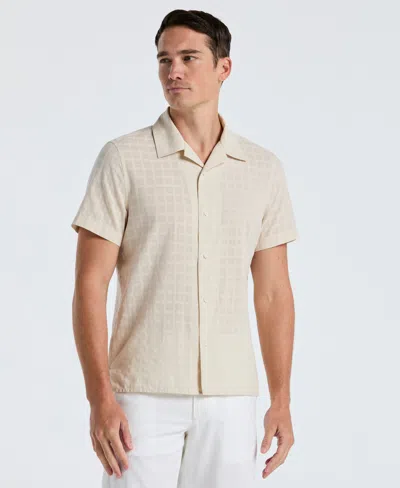 Perry Ellis Men's Cotton Dobby Plaid Shirt In Multi