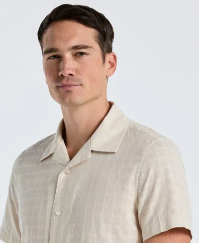 Perry Ellis Men's Cotton Dobby Plaid Shirt In Multi