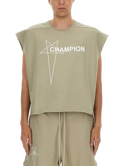 Champion X Rick Owens Cropped Micro Tatlin T Shirt