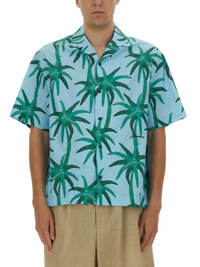 Jacquemus Floral-print Shirt In Blue