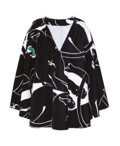 Valentino Terry Cotton Leopard Cape