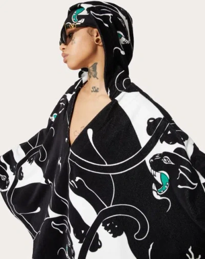 Valentino Terry Cotton Leopard Cape