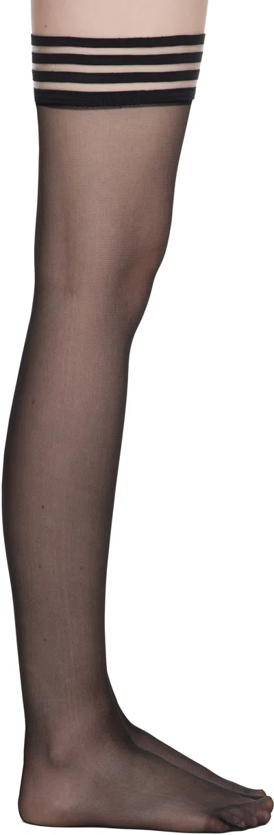 Swedish Stockings Black Mira Stay Up Socks