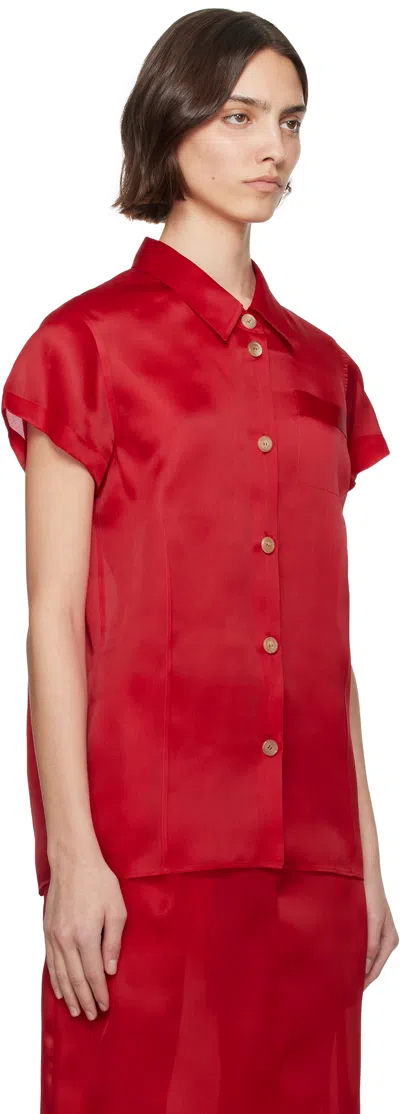 Khaite Keefe Silk Shirt In Red