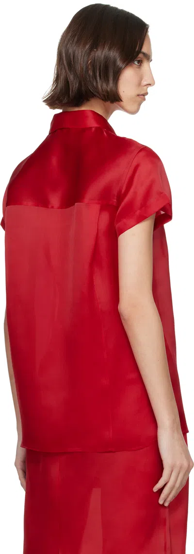 Khaite Keefe Silk Shirt In Red