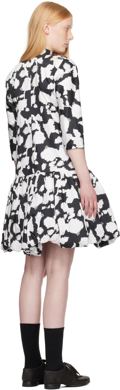 Comme Des Garçons Printed Pattern Dress In Black