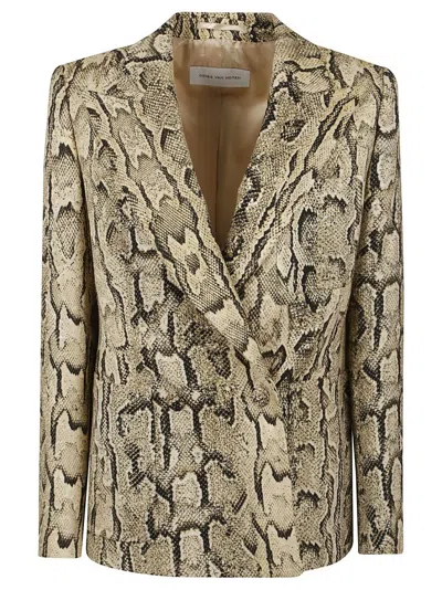 Dries Van Noten 1417 W.w. Jacket In Neutral