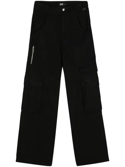 Gcds Logo Patch Wide-leg Cargo Pants