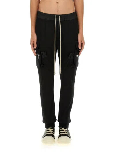 Rick Owens Elastic Waistband Trousers With Side And Back Pockets