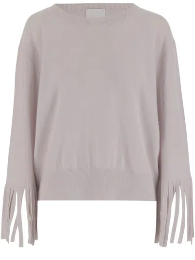 Allude Grey Bangs Wool Sweater