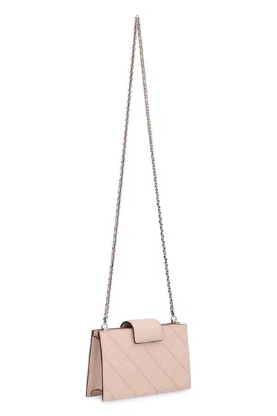 Tory Burch Mini Fleming Soft Quilted Leather Wallet On A Chain