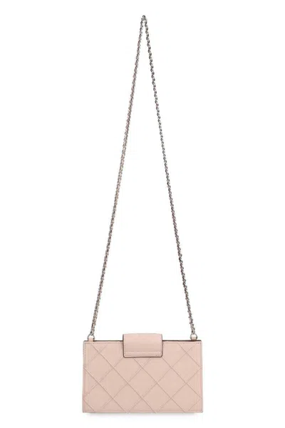 Tory Burch Mini Fleming Soft Quilted Leather Wallet On A Chain
