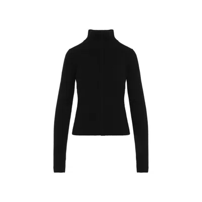 Rick Owens Womens Black Headon Double Lupetto High Neck Cashmere-blend Jumper