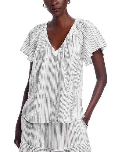 Tommy Bahama Luminous Tide Flutter Sleeve Cotton Top