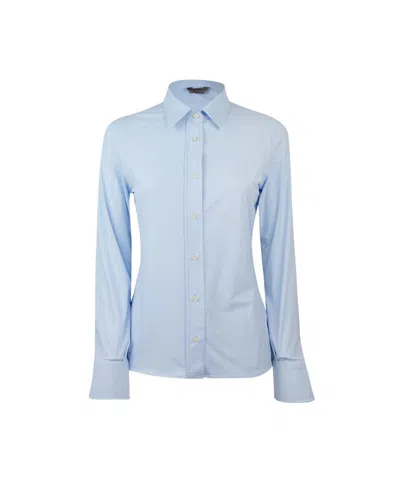 Ghirardelli Camicia Classica Elasticizzata Azzurra