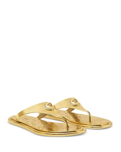 Versace Alia Slides In Gold