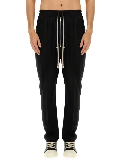 Rick Owens Elastic Waistband Trousers With Side And Back Pockets