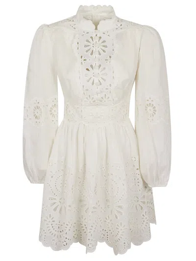 Zimmermann Acacia Broderie Mini Dress Ivory