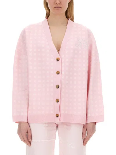 Baum Und Pferdgarten Gingham-check Logo-embroidered Cardigan