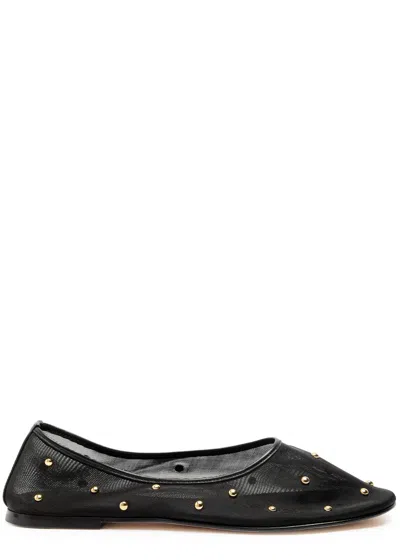 Dear Frances Mesh Stud-detail Balla Ballet Flats