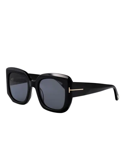 Tom Ford Ft1220 Square Acetate Sunglasses In Black
