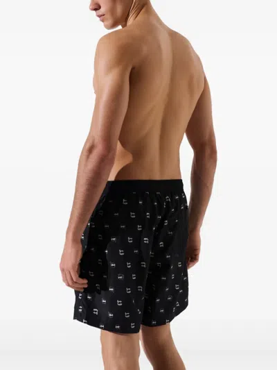 Karl Lagerfeld Ikon Swim Shorts In Black
