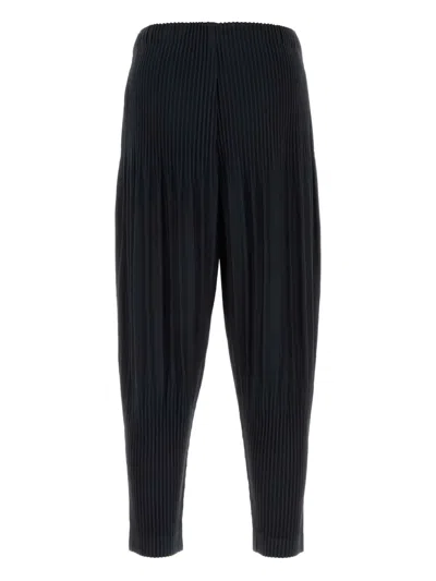 Issey Miyake Midnight Blue Polyester Pant In Black