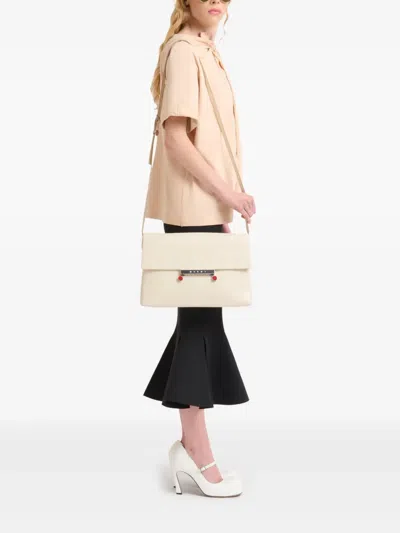 Marni Medium Envelope Shoulder Bag In Neutral