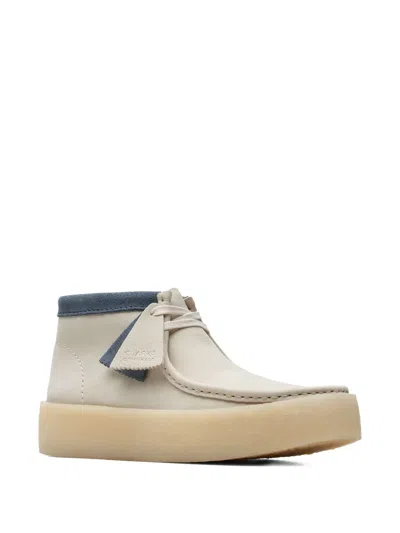 Clarks Wallabee Cup Boots In White