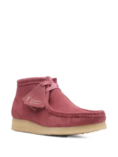Clarks Wallabee Boots In Red