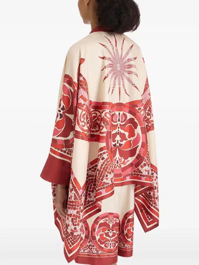 La Doublej La Double J Silk Foulard Shirt With Patternssilhouette In Multi