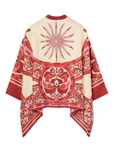 La Doublej La Double J Silk Foulard Shirt With Patternssilhouette In Multi