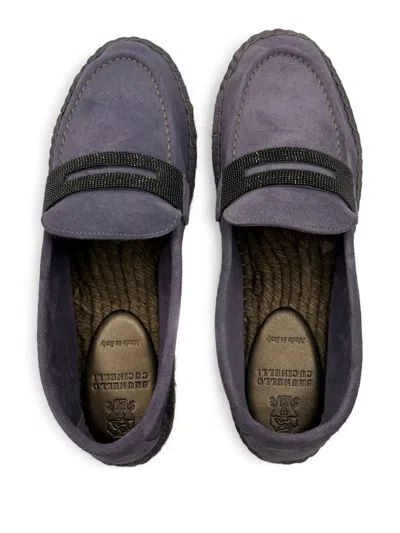 MONILI 珠饰细节草编鞋