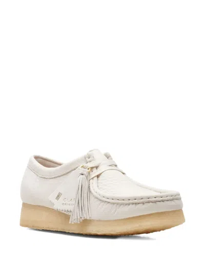 Clarks Originals Wallabee "white Nubuck" Loafers