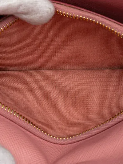 Pre-owned Prada Saffiano Lux 搭链斜挎钱包（2000-2024年典藏款）